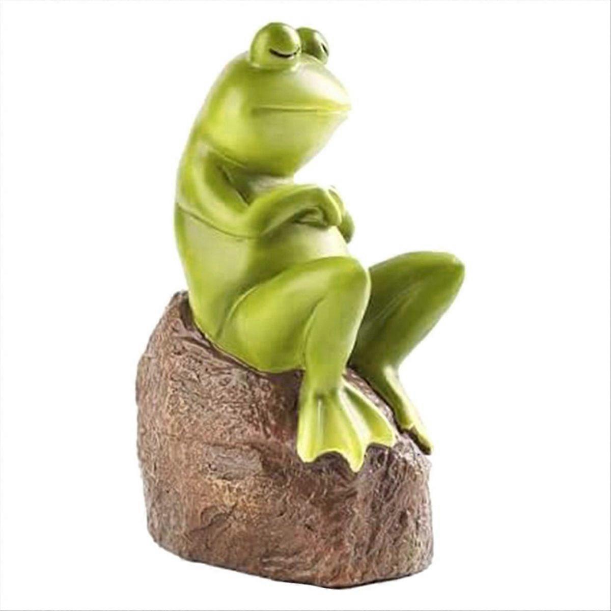 Funny Frog Garden Statues Decor