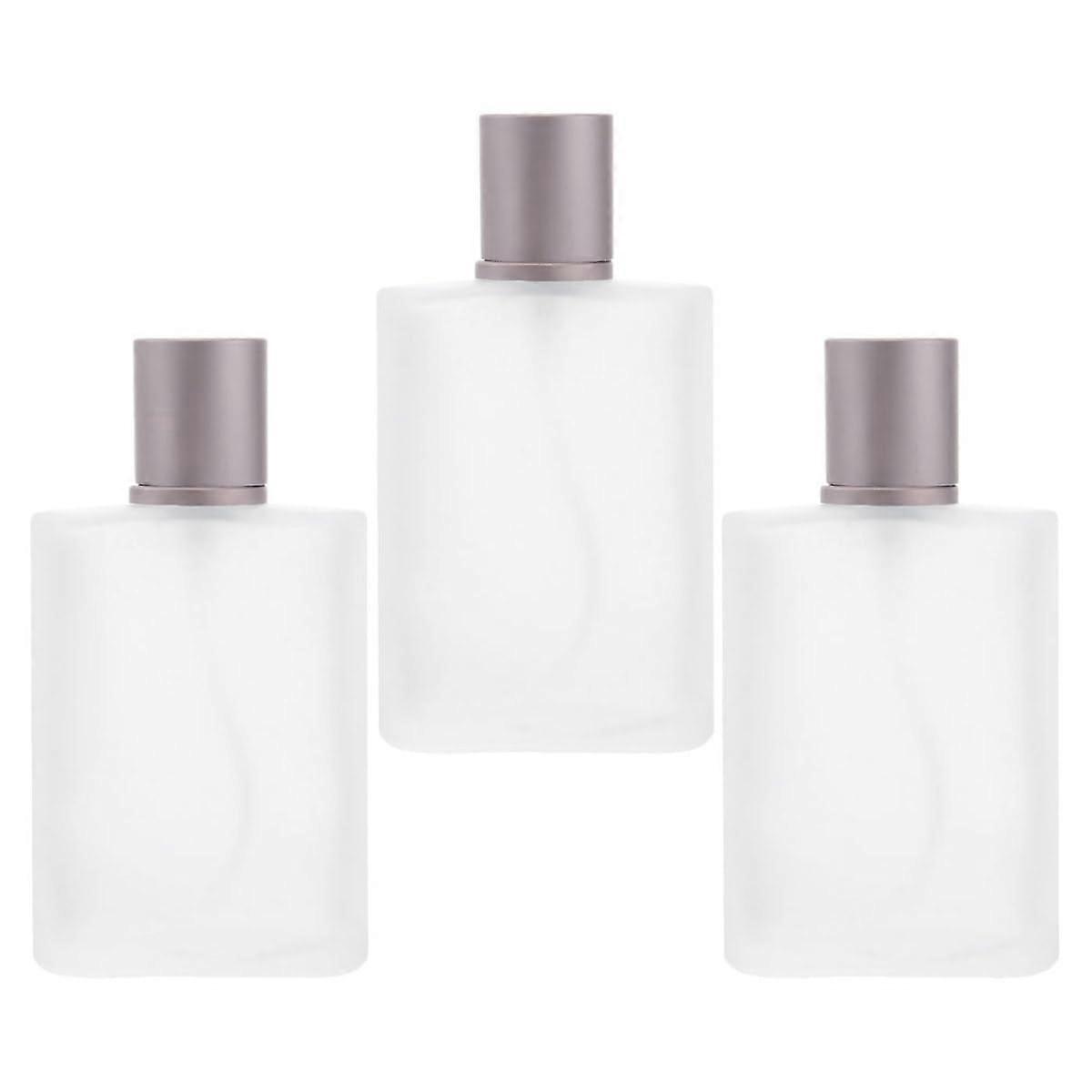 3Pcs Refillable Frosted Glass Perfume Spray Bottles, Travel Size Atomizers with LeakResistant Design