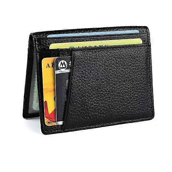 Leather Card Holder - Black Black