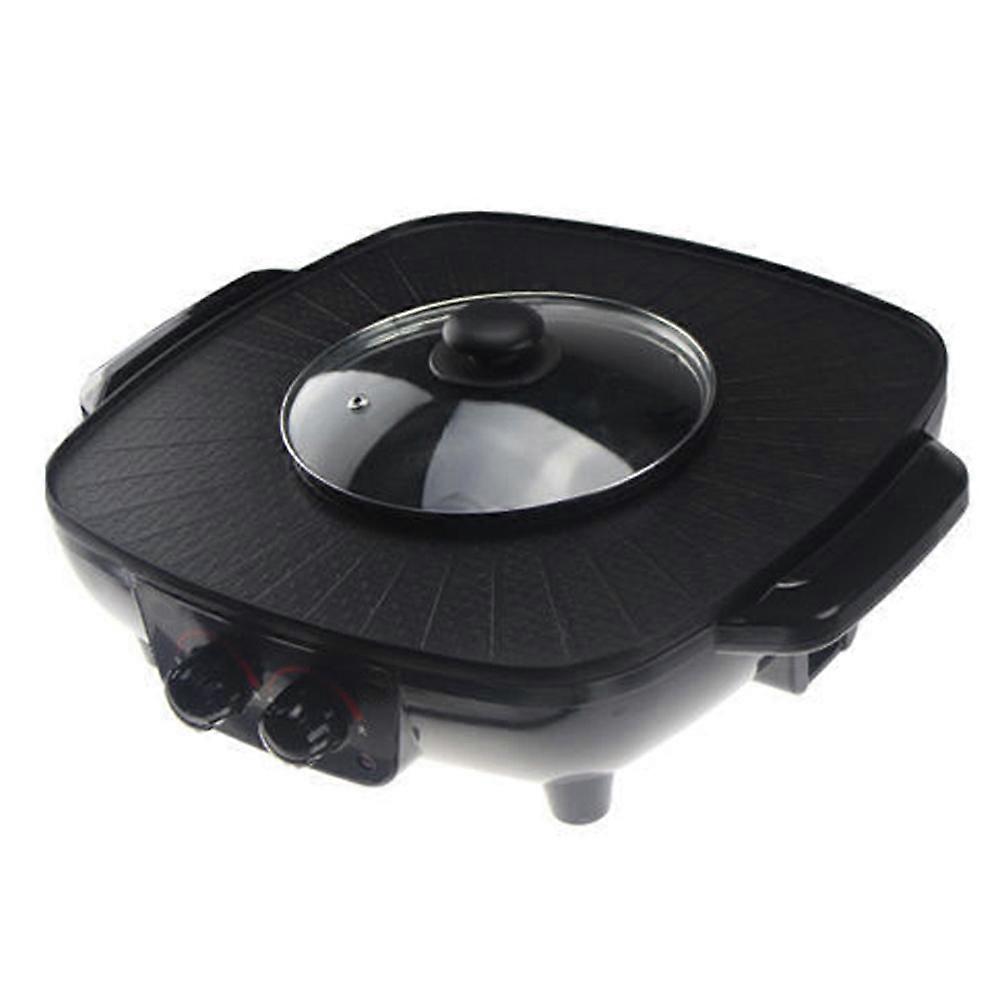 Cookware Double Control Roasting Pot for Kitchen Use Black Smokeless Pot