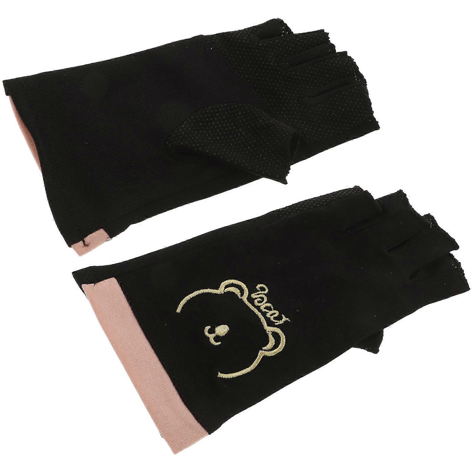 Uv Fingerless Gloves Cotton Manicure Gloves for Nail Drying 1Pair