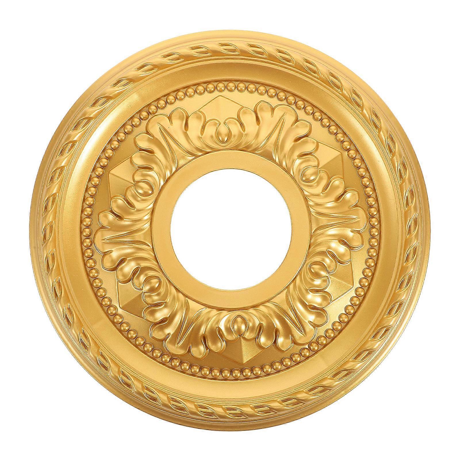 Golden PVC Ceiling Medallion for Decor with Round Design