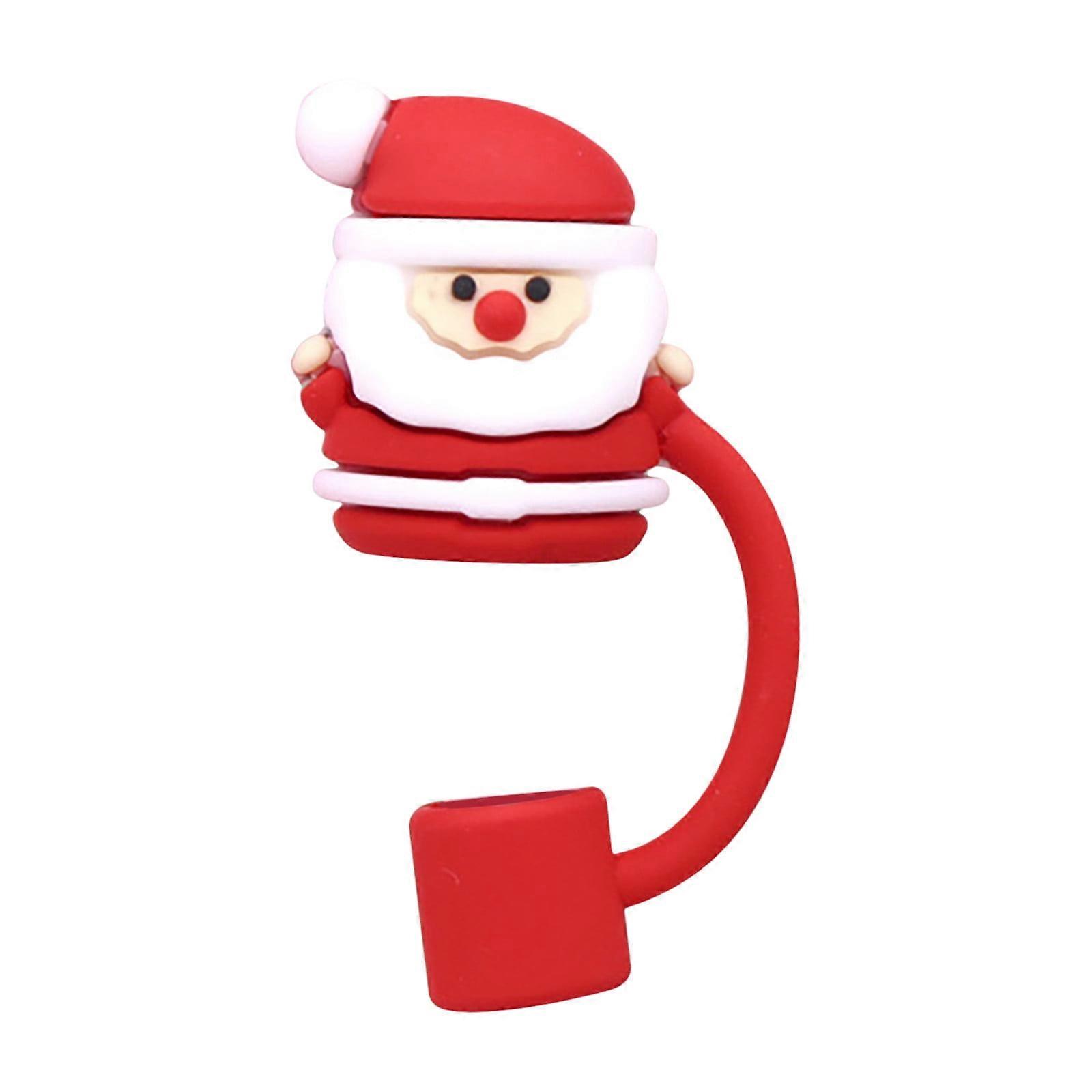 feimajia Flexible Drinking Straws- Silicone Straw Tip Caps Reusable Drinking Tip Caps Straw Stoppers, Glass Straw Tops for 10mm Straws (Cute Series)