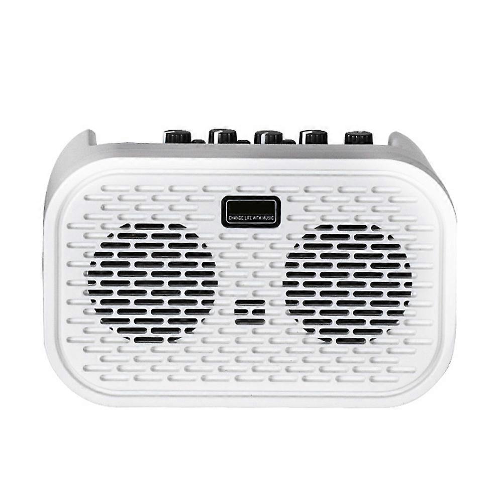 Mini Electric Acoustic Guitar Amplifier Powered Portable Bluetooth Speaker Distortion Delay Effects10W