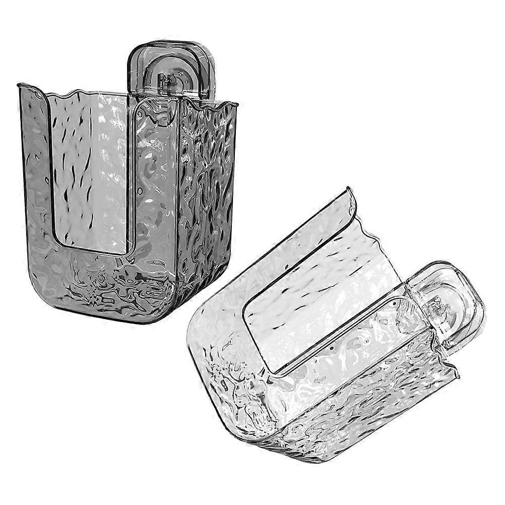 Wet Wipe Box Kitchen Storage Wall Mounted Suction Cup Tissue Holder 2Pcs