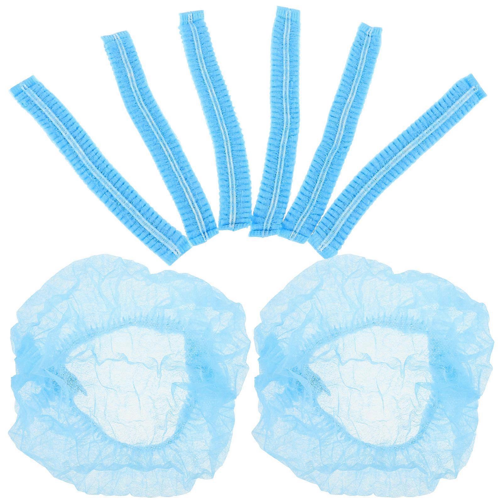 Mesh Caps Disposable Strip Design Food Safety Adjustable Size with Double Reinforcement Food Workshop 100Pcs