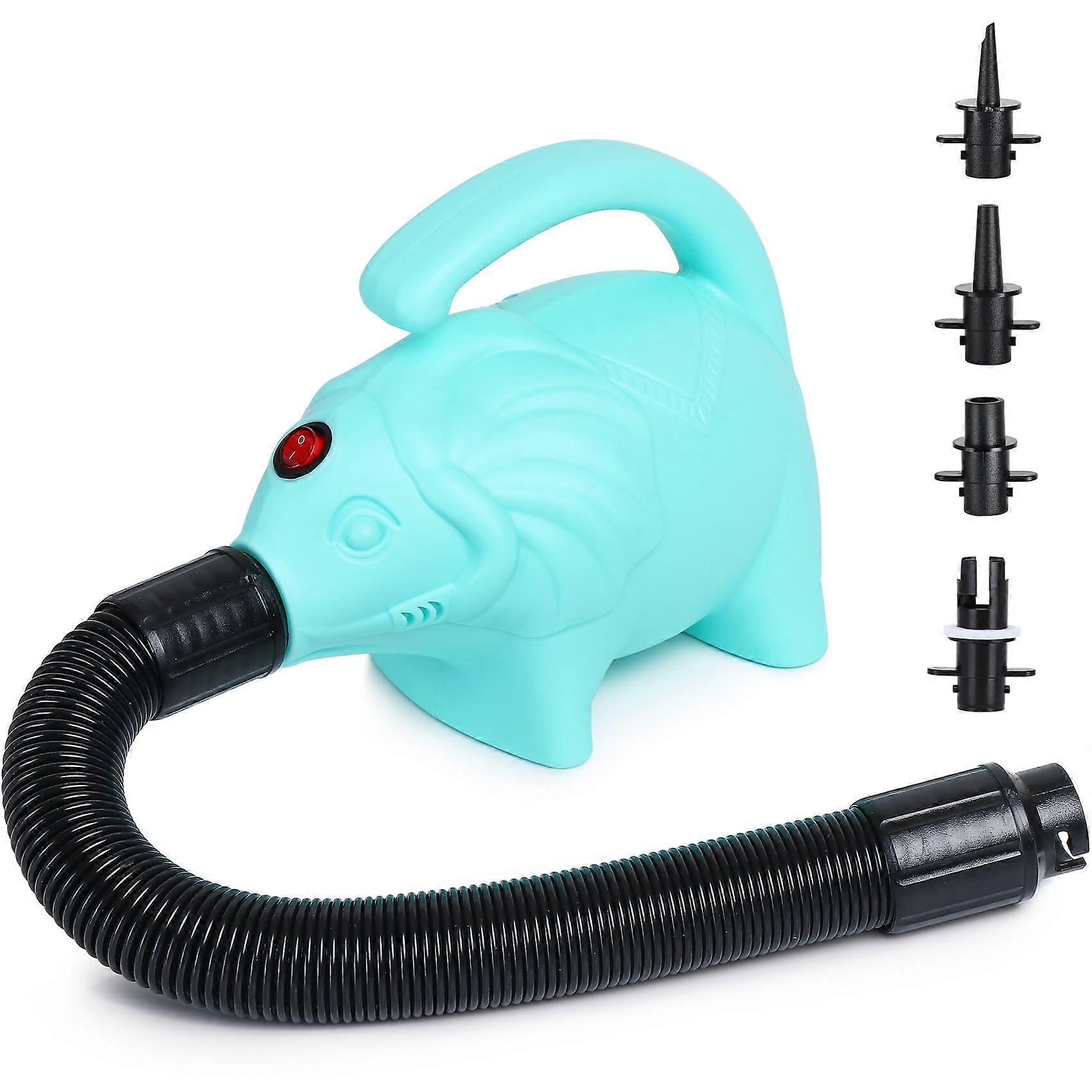 Electric Air Pump for Inflatables with 4 Nozzles, Powerful QuickFill Motor for Air Mattress, Raft, Pool