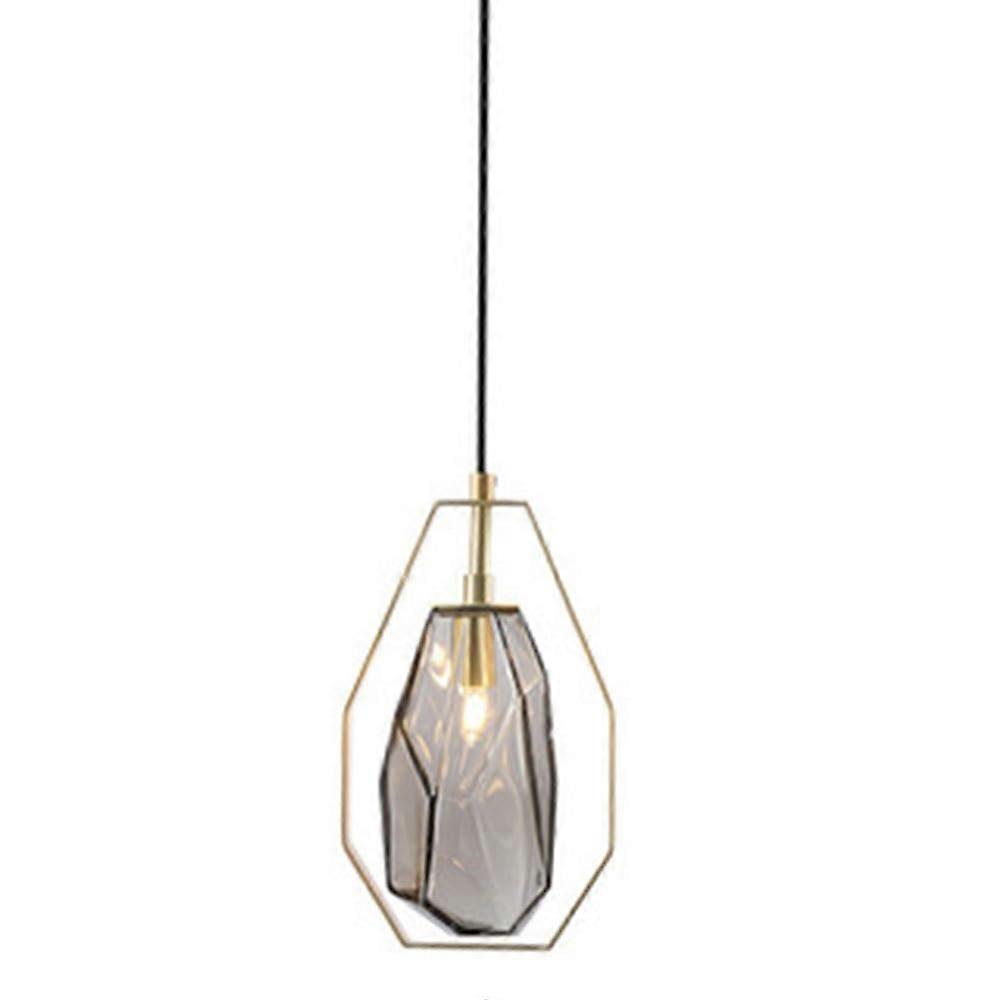 Modern Glass Pendant Light with HandHammered Shade, Adjustable Height for Kitchen Island and Dining Room