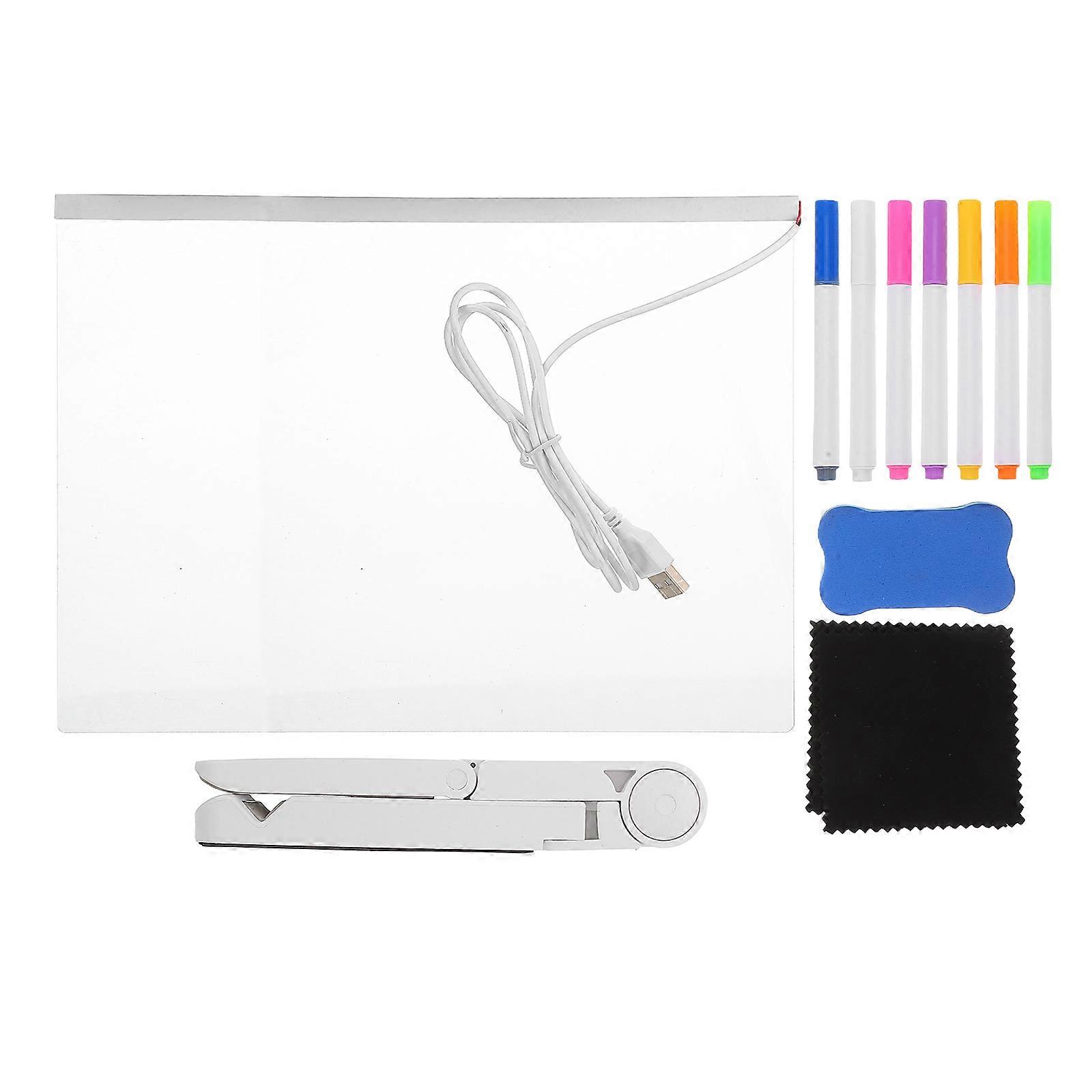 LED Note Board Acrylic Light Up Drawing Board with Pen Set 1Set