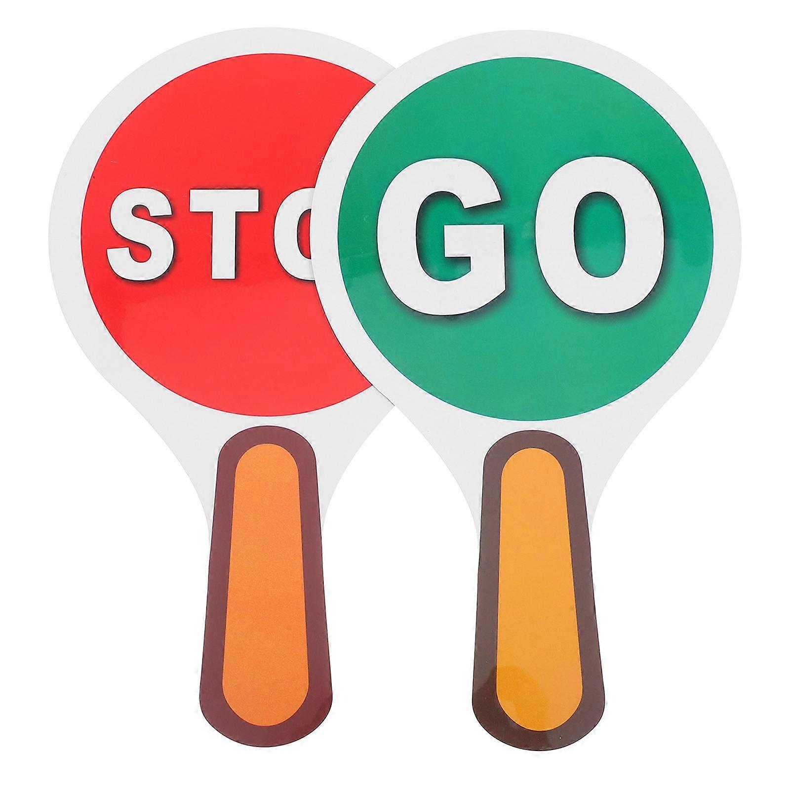 Handheld Sign Double-Sided for 2Pcs Waterproof Paddle