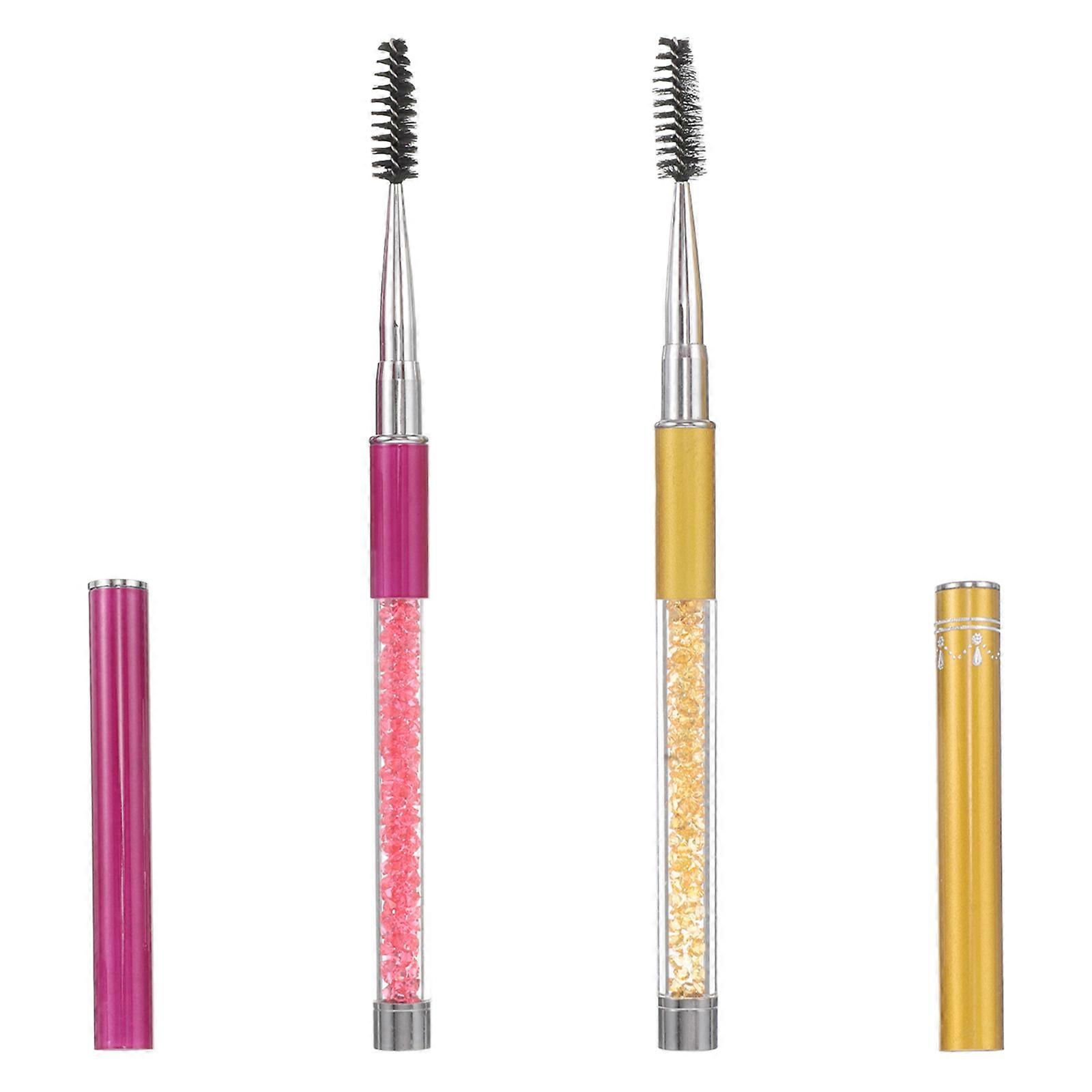 Assorted Color Eyelash Brush with Caps for Curling 2Pcs Cosmetic Tools