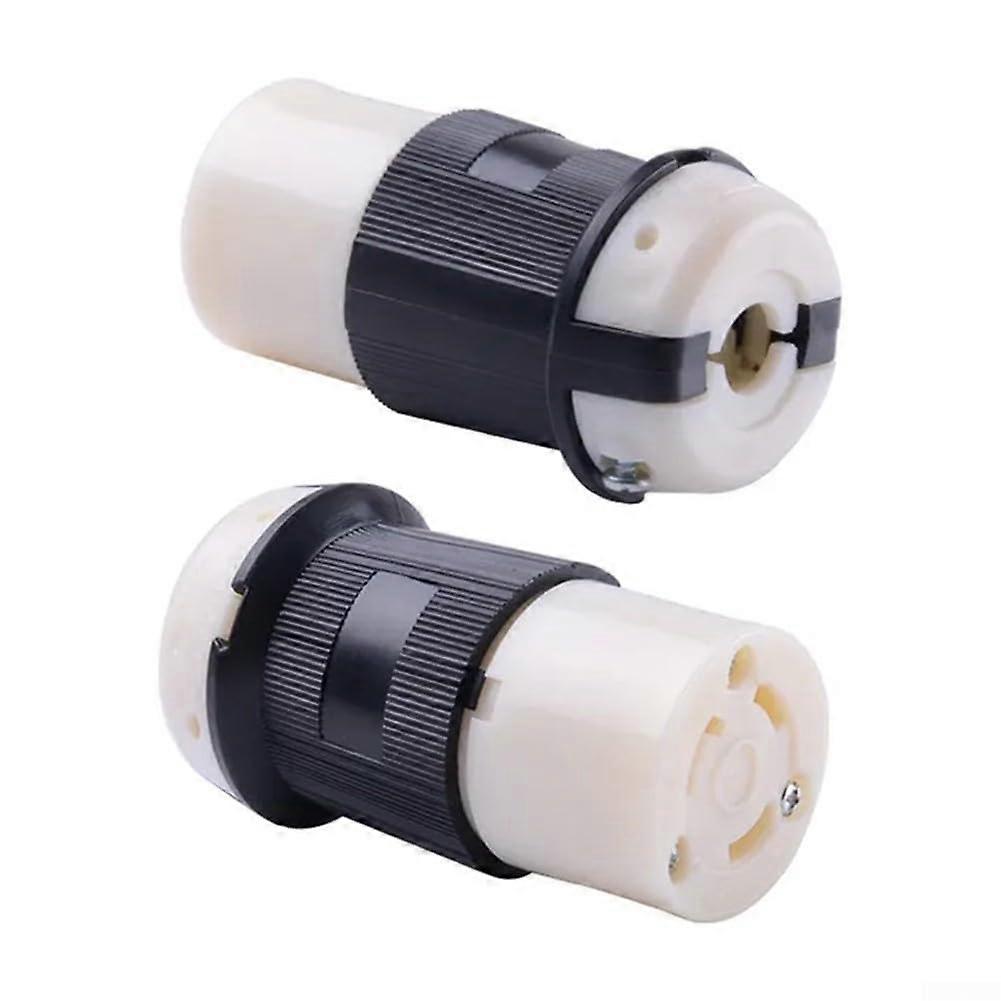 3-Pin Marine RV Trailer Power Cord Socket with Boot Inlet Female End for Boat Trailer Compatibility, Weather-Resistant Design