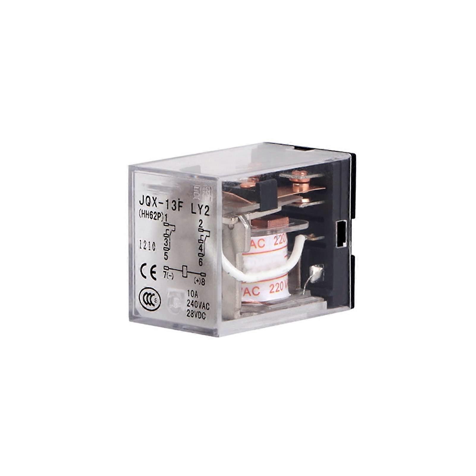 LY2NJ HH62P DPDT Electromagnetic Relay 12V 8 Pin 10A  Current Compact Design Wide Voltage