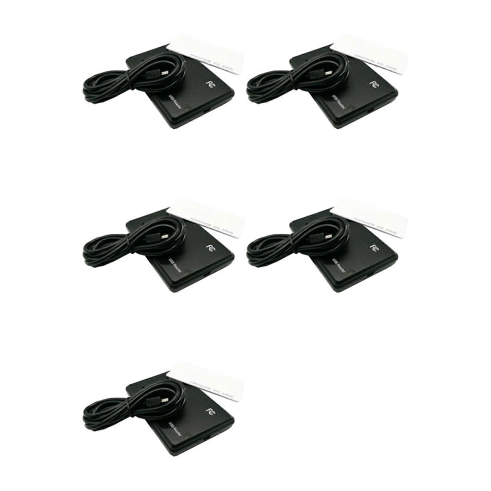 5X RFID Smart Card Reader with USB Port, 13.56MHz IC Card, Contactless Sensitivity, Support Window System Linux
