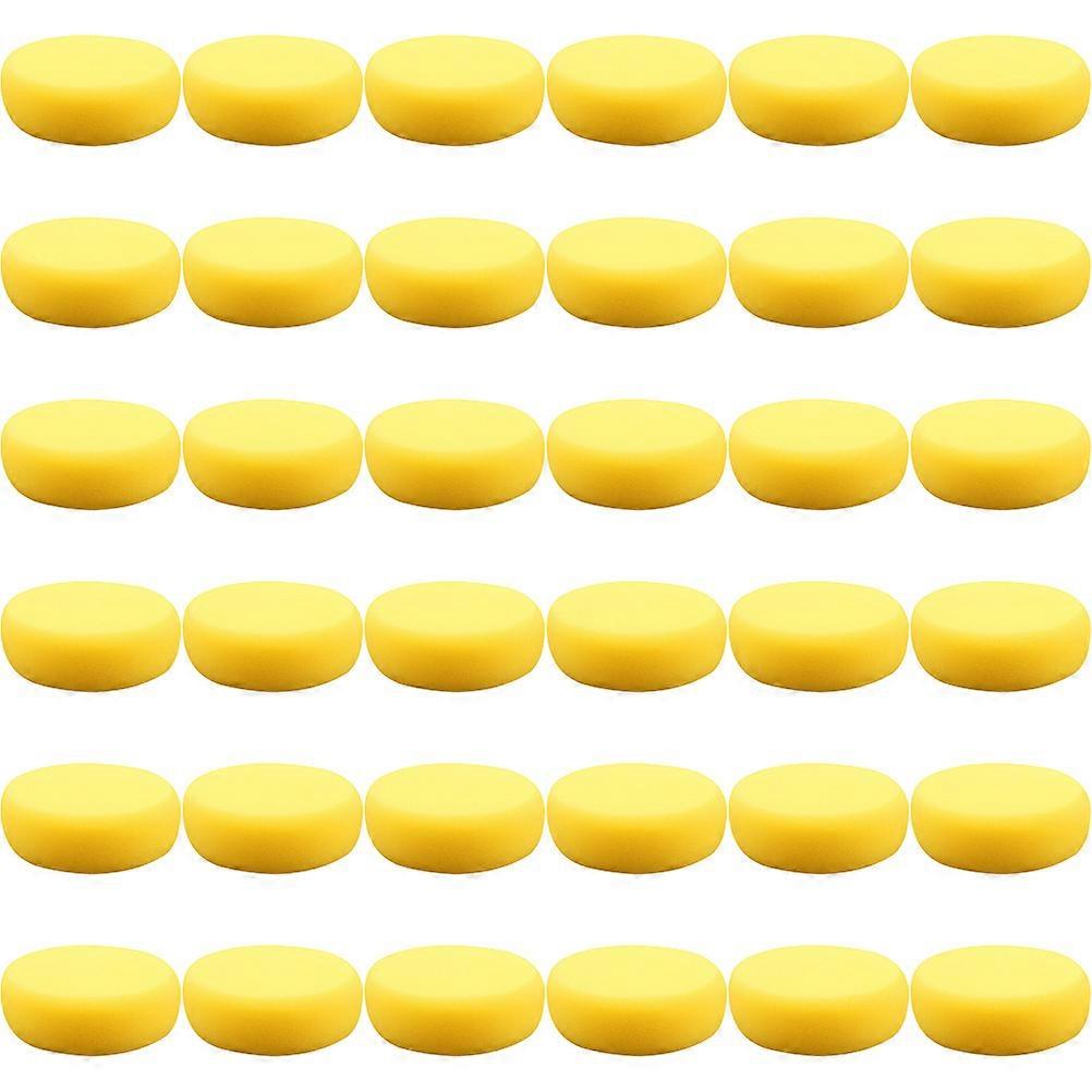 Yellow Round Sponge Face Sponge for Cleansing 144Pcs Set Soft Material