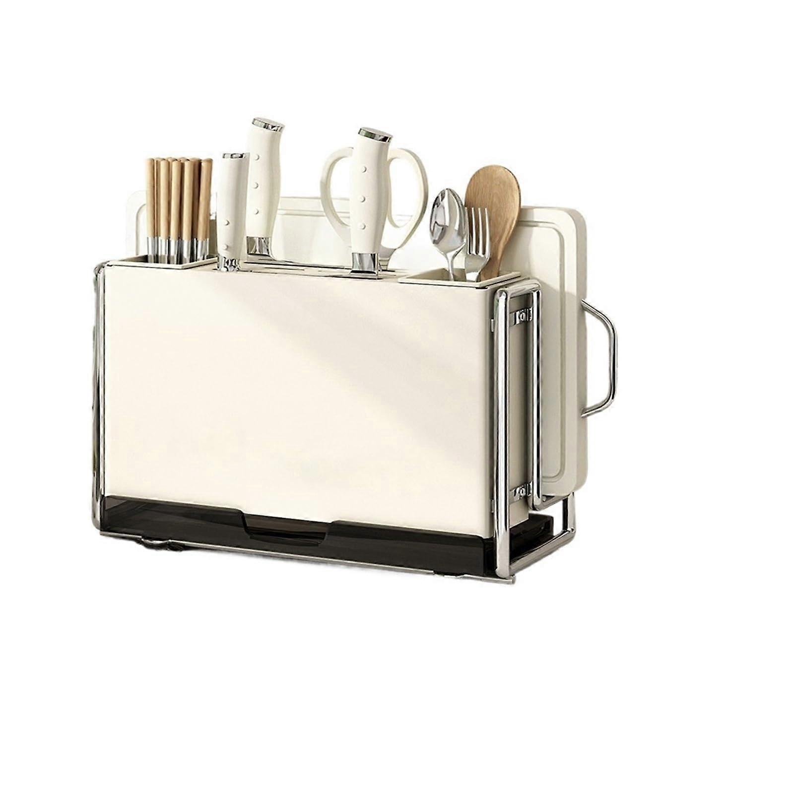 Kitchen Knife and Cutting Board Holder, WallMount or Countertop SpaceSaving Organizer
