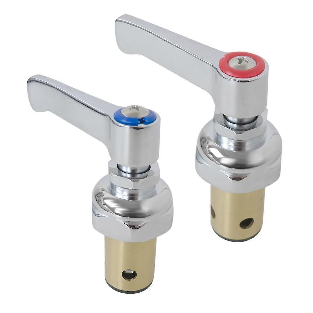 Faucet Stem Assembly Hot and Cold Replacement with Red Blue Markings for T&S Brass Kitchen Bathroom