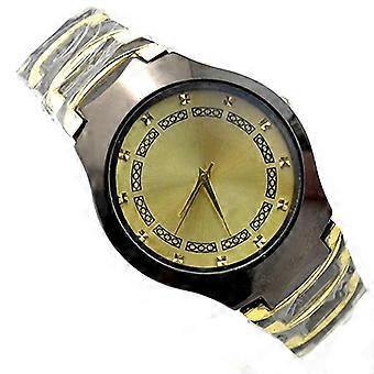 Relógio de pulso moderno em imitação de aço tungstênio, estilo casual, para homens e mulheres, decorativo, à prova d'água, com mecanismo de quartzo.