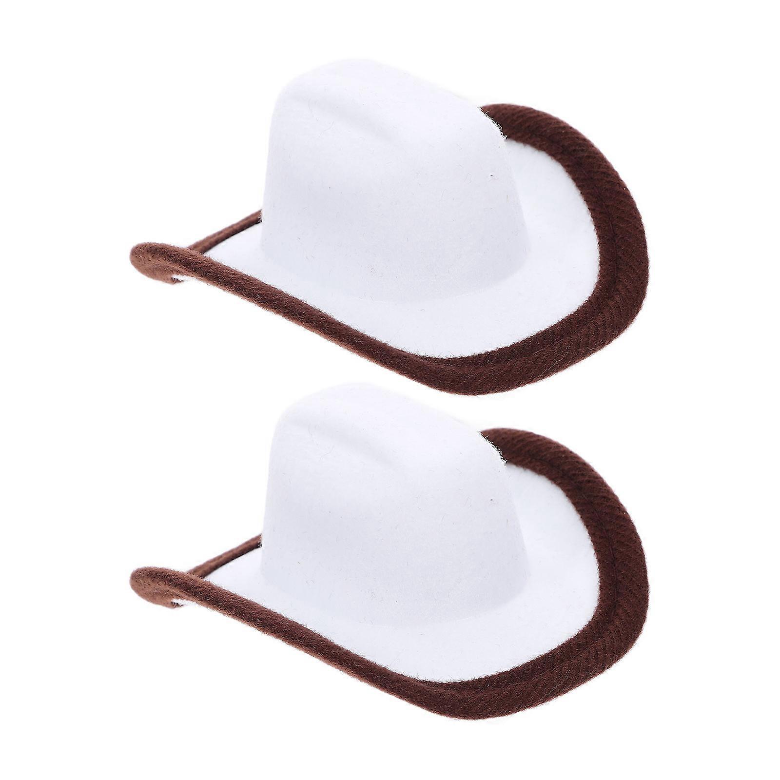 Stylish Cowboy Hat Cap for Decoration 2Pcs Party Use