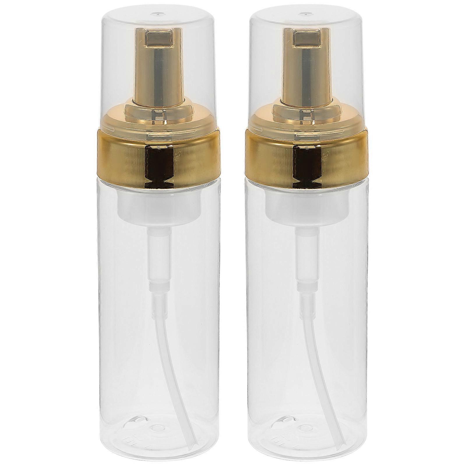 Empty Bottle 2Pcs Transparent Cosmetics Pump Bottles for Travel Use
