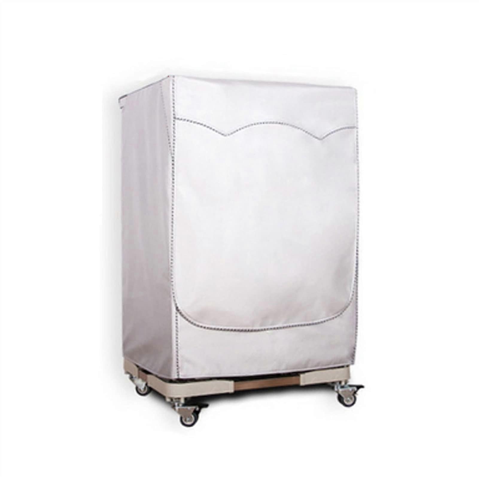 Waterproof Washing Machine Cover Large Silver Polyester Dustproof UV Protection for Outdoor Use
