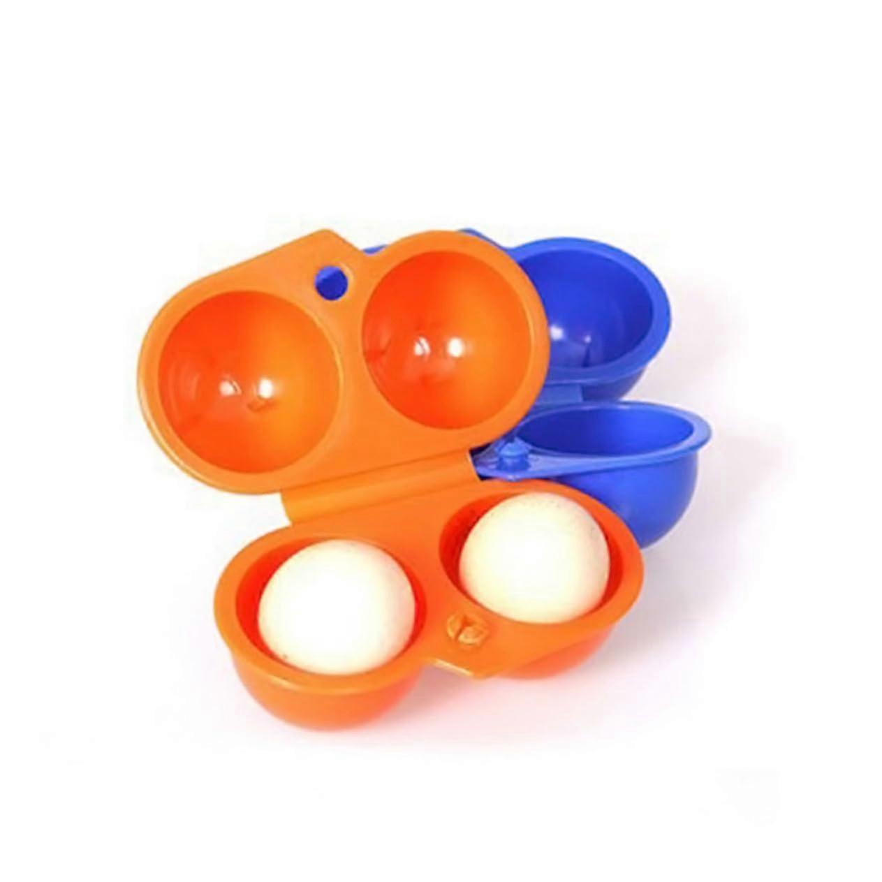 2pcs Egg Storage Container with Foldable Design, Plastic Egg Carrier for Camping and Travel
