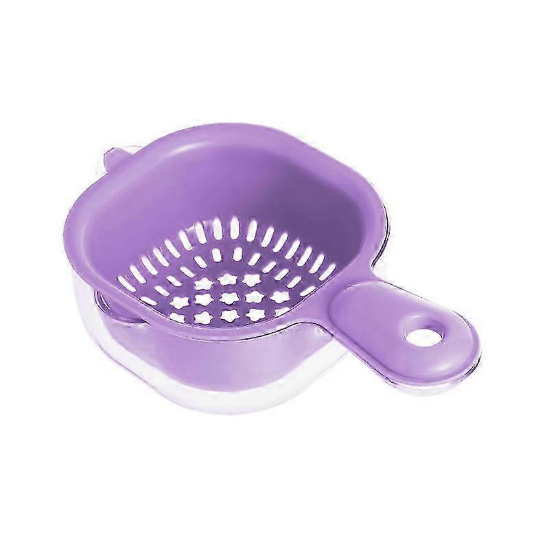 26-27 Fruit colander, dual-layer strainer, purple