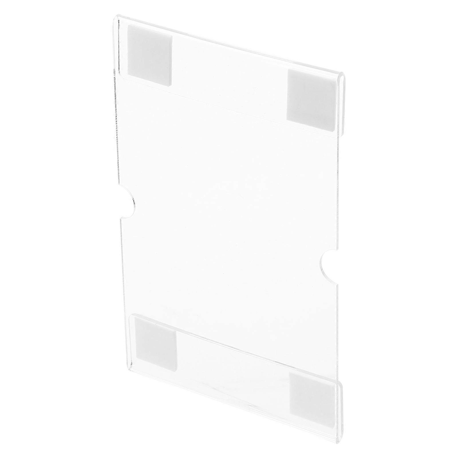 Office Use Acrylic Wall Sign Holder for Name Plates 4Pcs Clear Frames