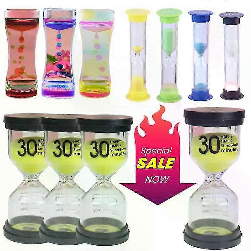 30 Minute Hourglass Timer Cartoon Sand Timer for Kids Decorative Visual Time Management