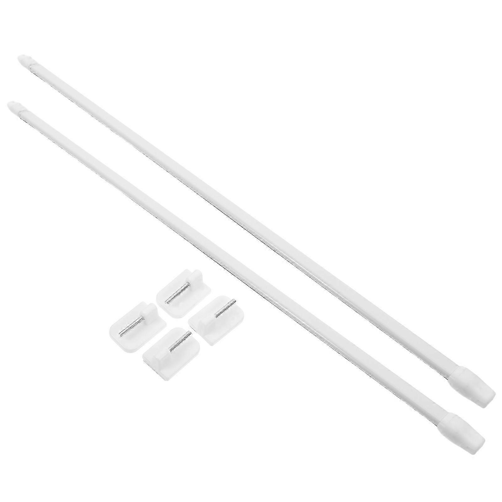 Bathroom Extendable Shower Curtain Rod 4Sets Adjustable Tension Rod