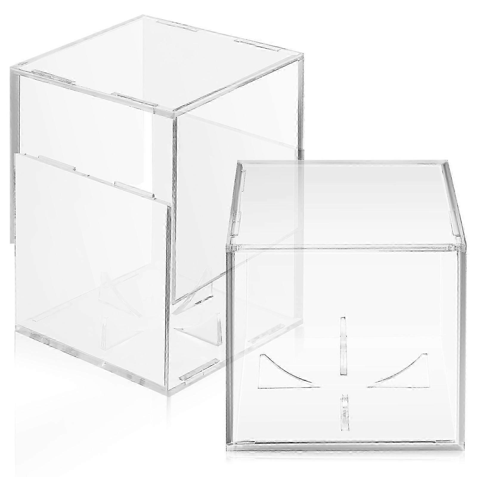 Acrylic Baseball Display Holder for Storage Use Transparent 10Pcs Set