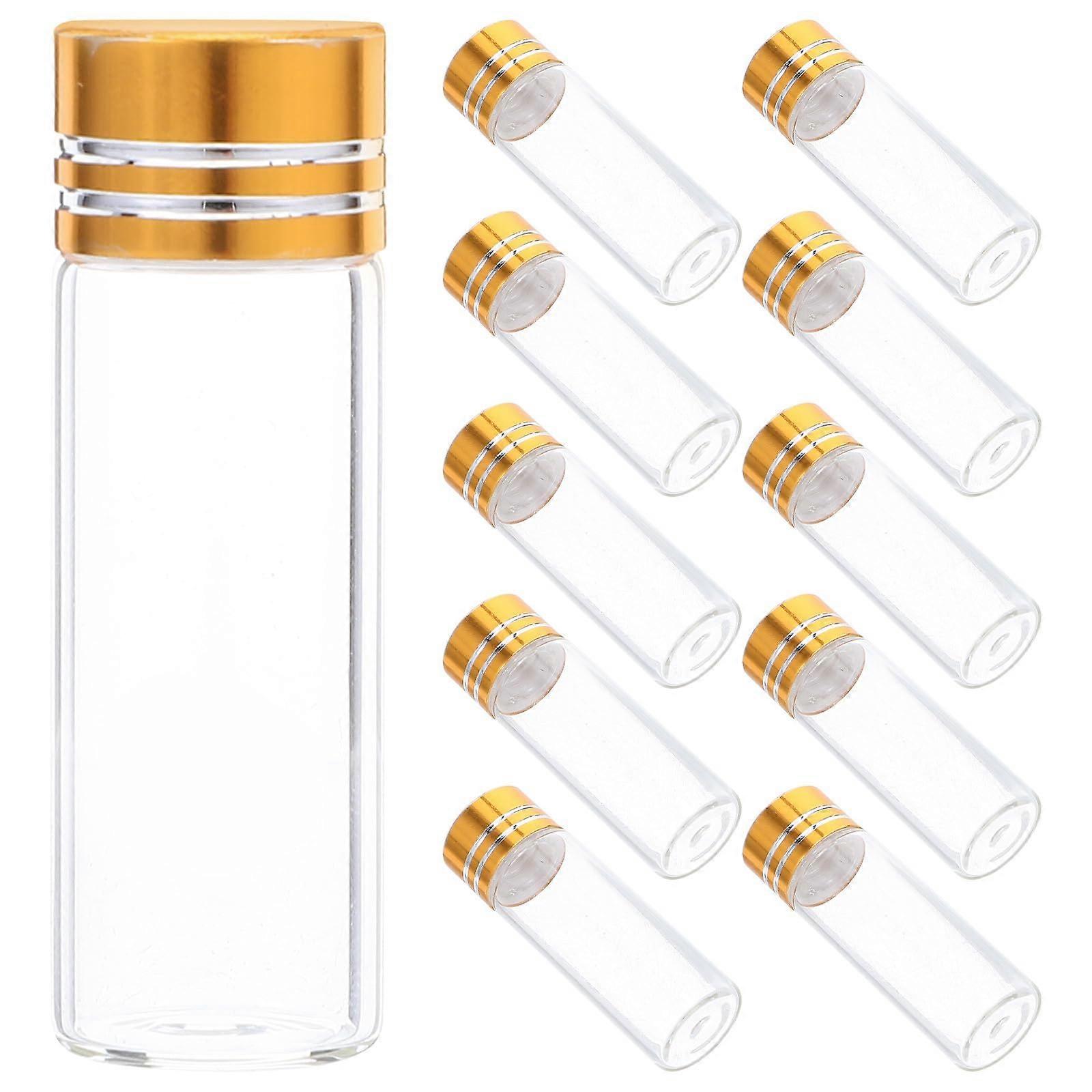 24pcs Small Glass Vials with Lids 4ml Empty Perfume Bottles LeakProof Refillable for Essential Oils
