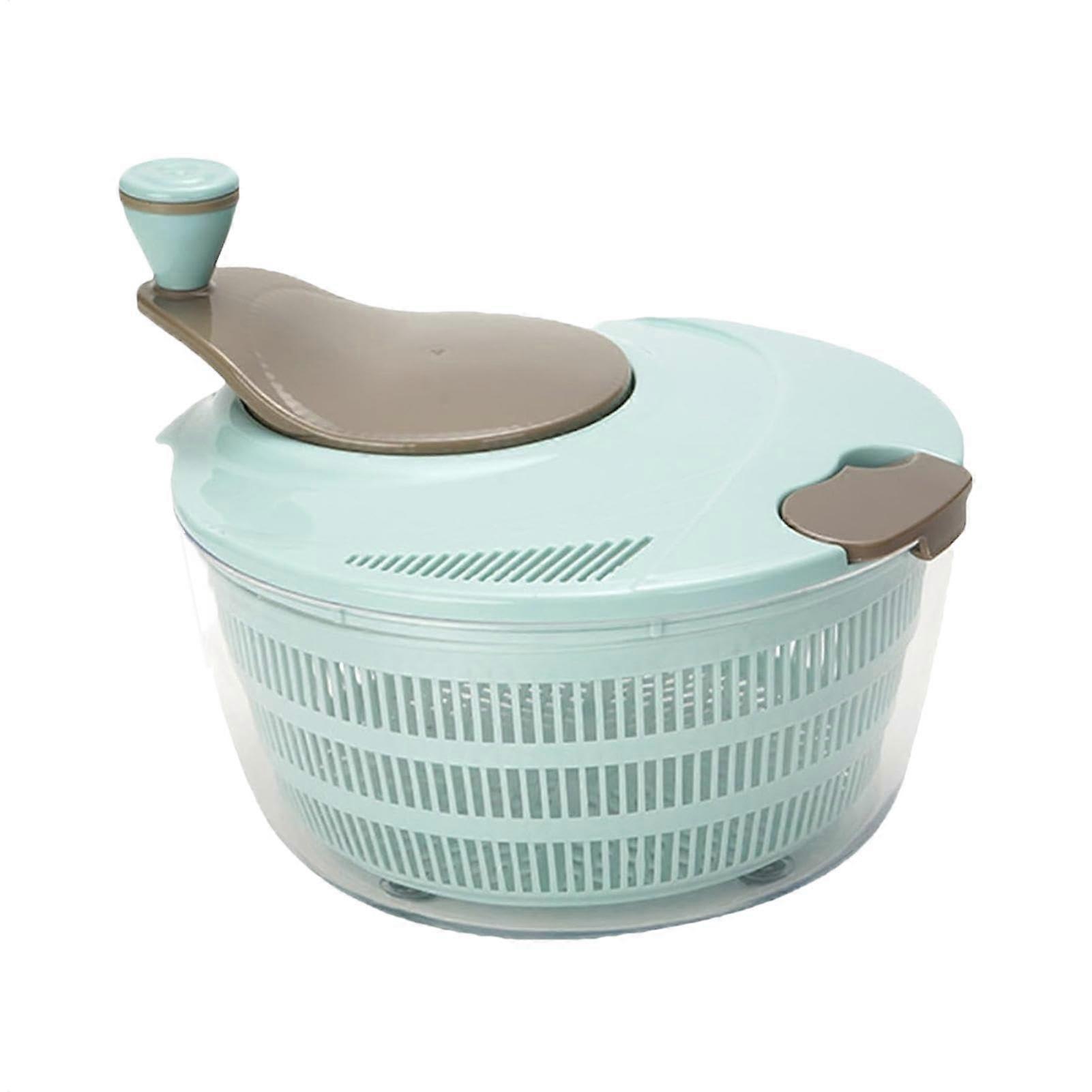 Large Capacity Salad Spinner with Fast Water Drain, Quick Spin Dry Vegetable and Fruit Washer