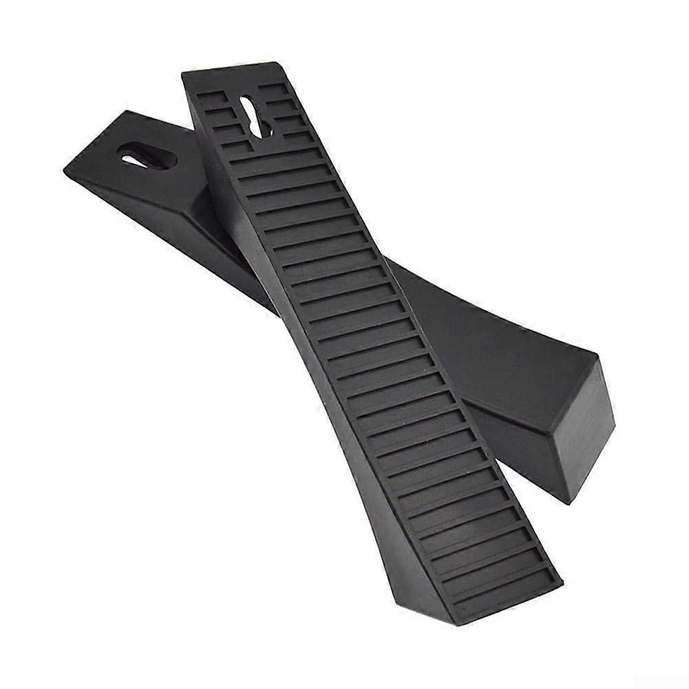 2pcs Silicone Deadlift Wedge Blocks for Easy Plate Loading with Secure NonSlip Grip  Black