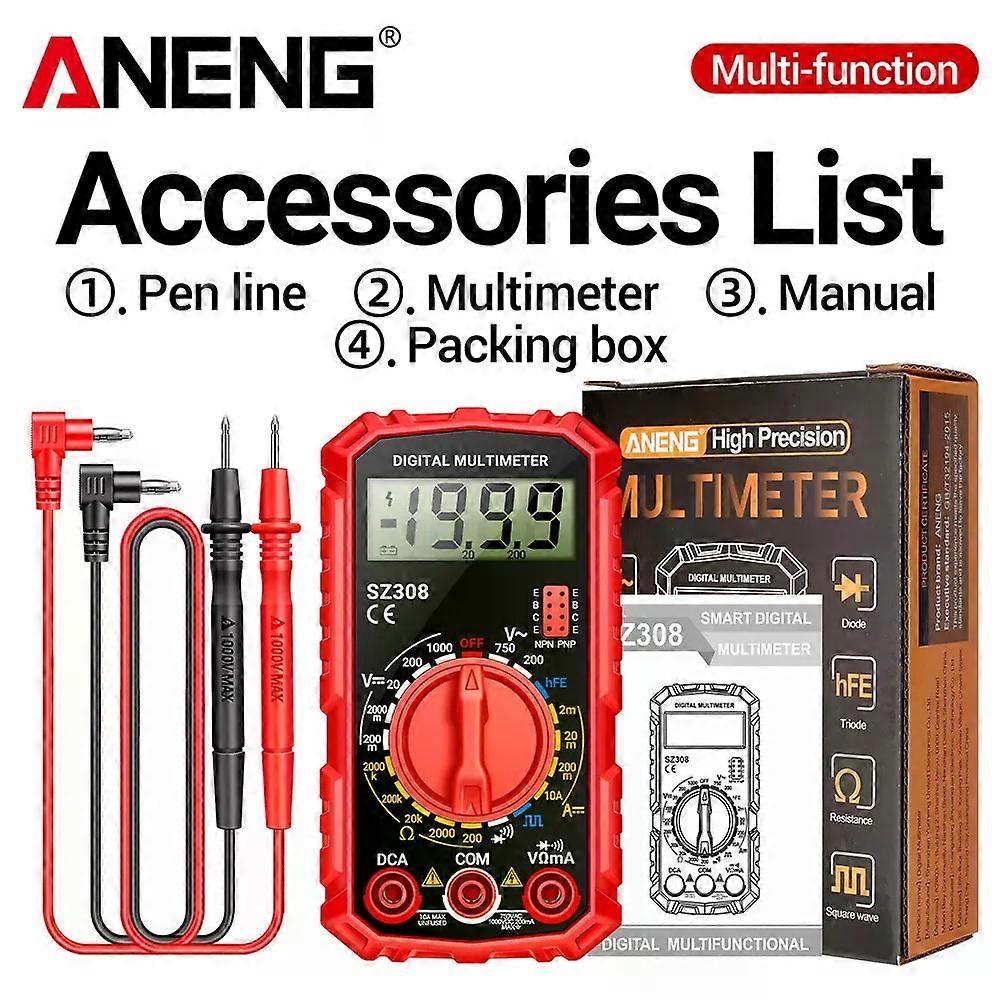 ANENG SZ308 Digital Multimeter AC/DC Current Meter Voltage Resistance Meter Electrician LCD Backlight Ohm Square Wave Test