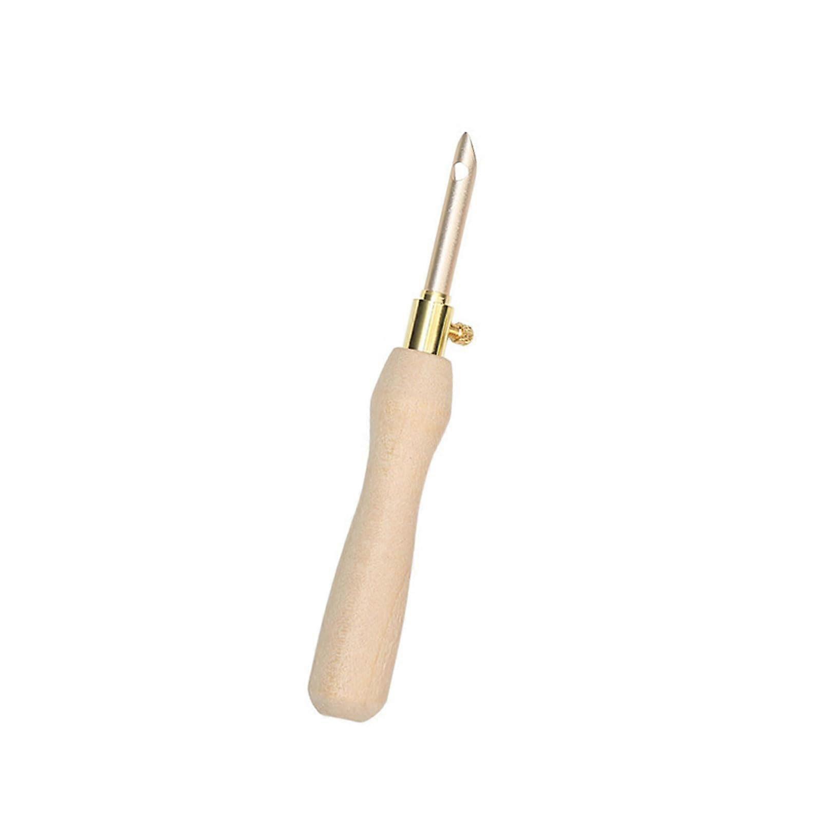 Adjustable Punch Needle Tool with Ergonomic Wooden Handle and Durable Steel Tip for Beginners