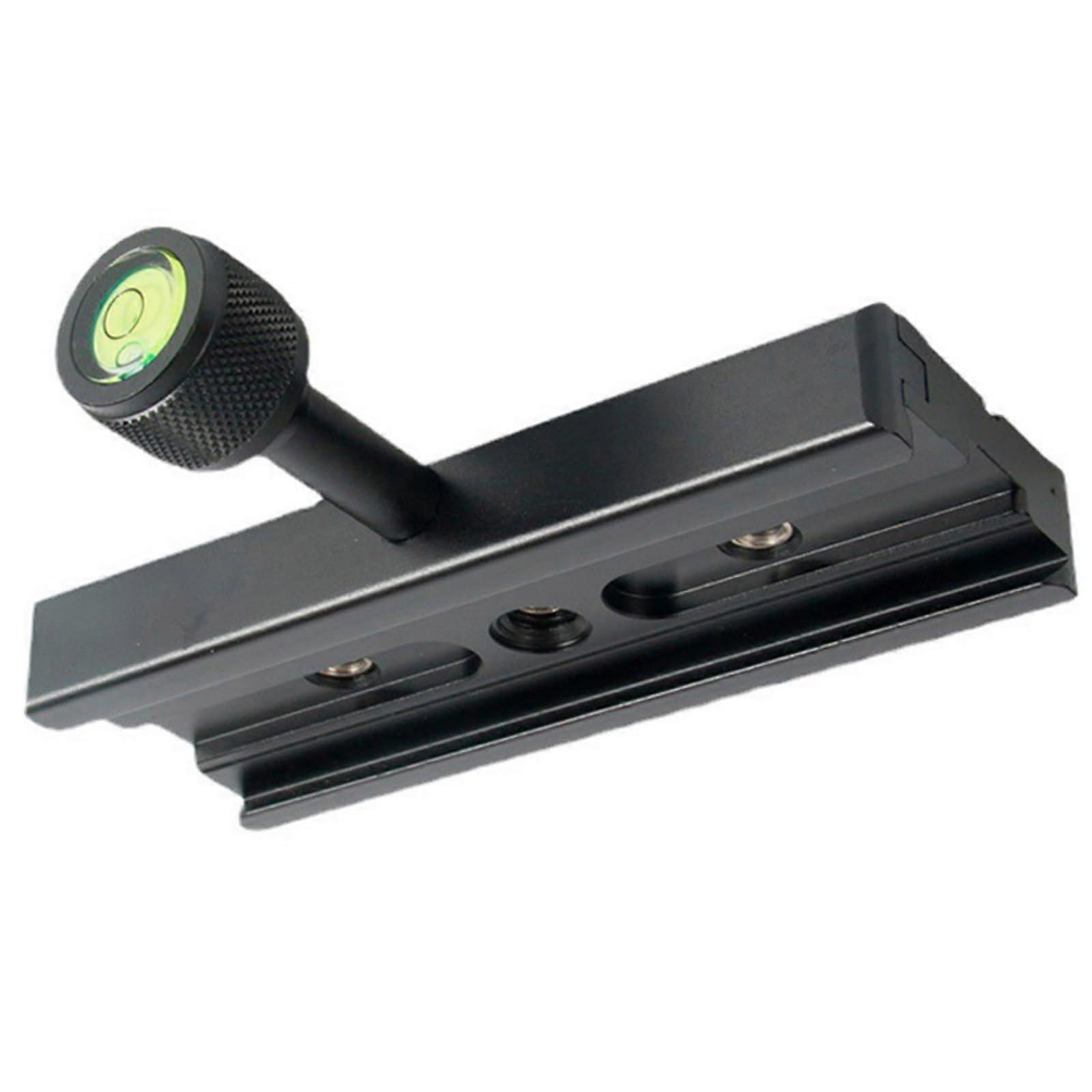 120mm Quick Release Plate Clamp with Rotating Lock and Bubble Level for DSLR Tripod
