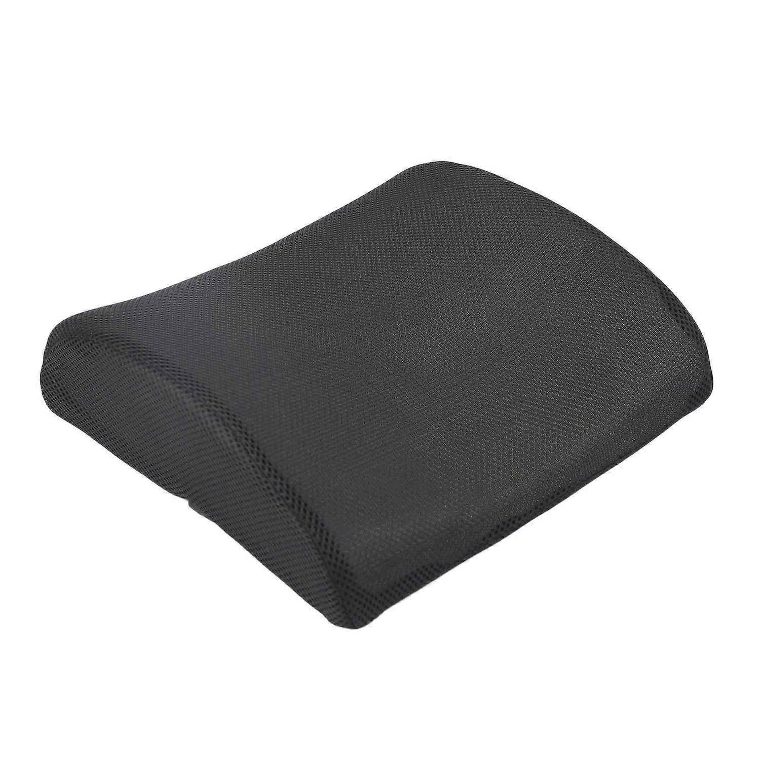 Memory Foam Seat Lumbar Back Support Cushion black