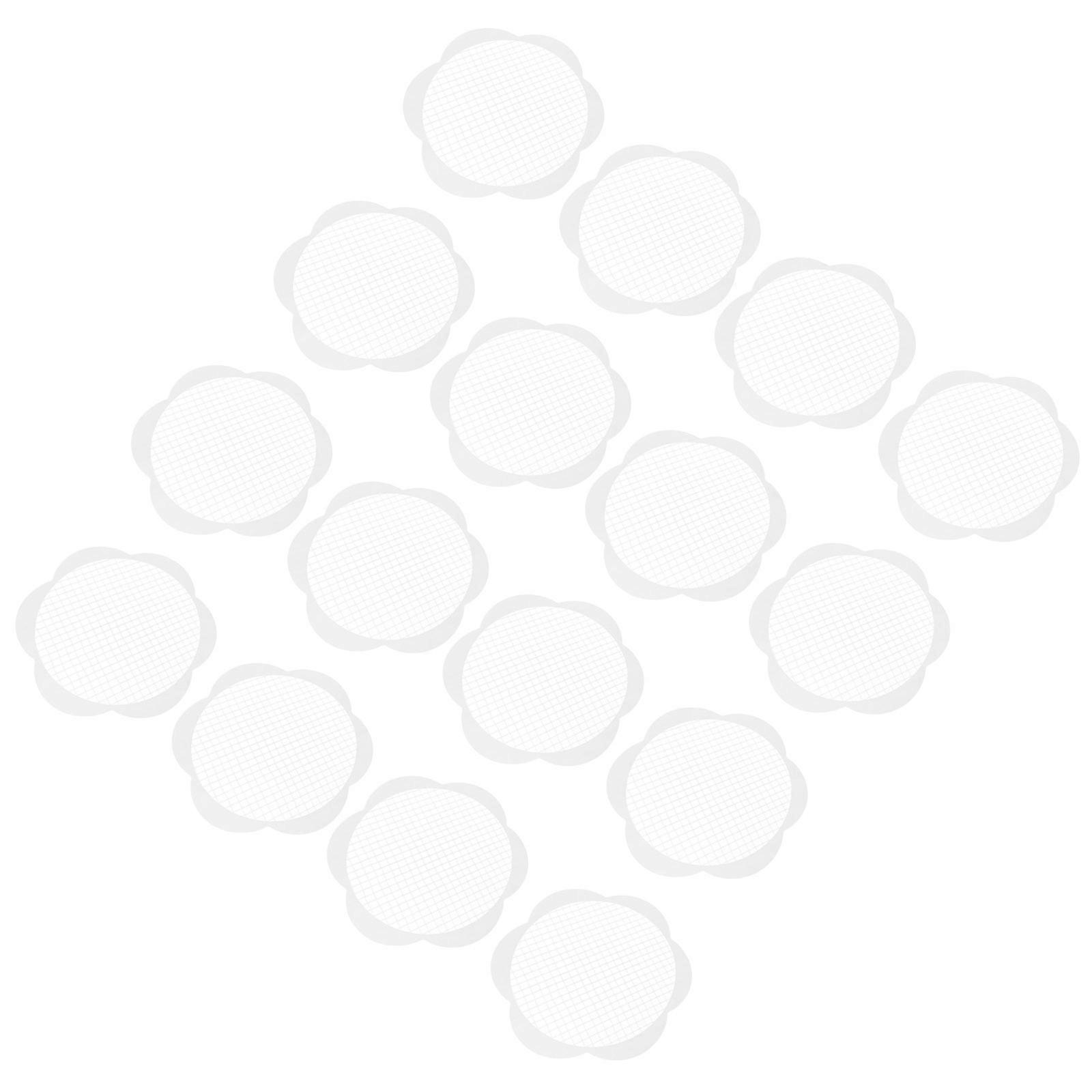Disposable Floor Drain Stickers Anti-Blocking Drain Filter 25Pcs White