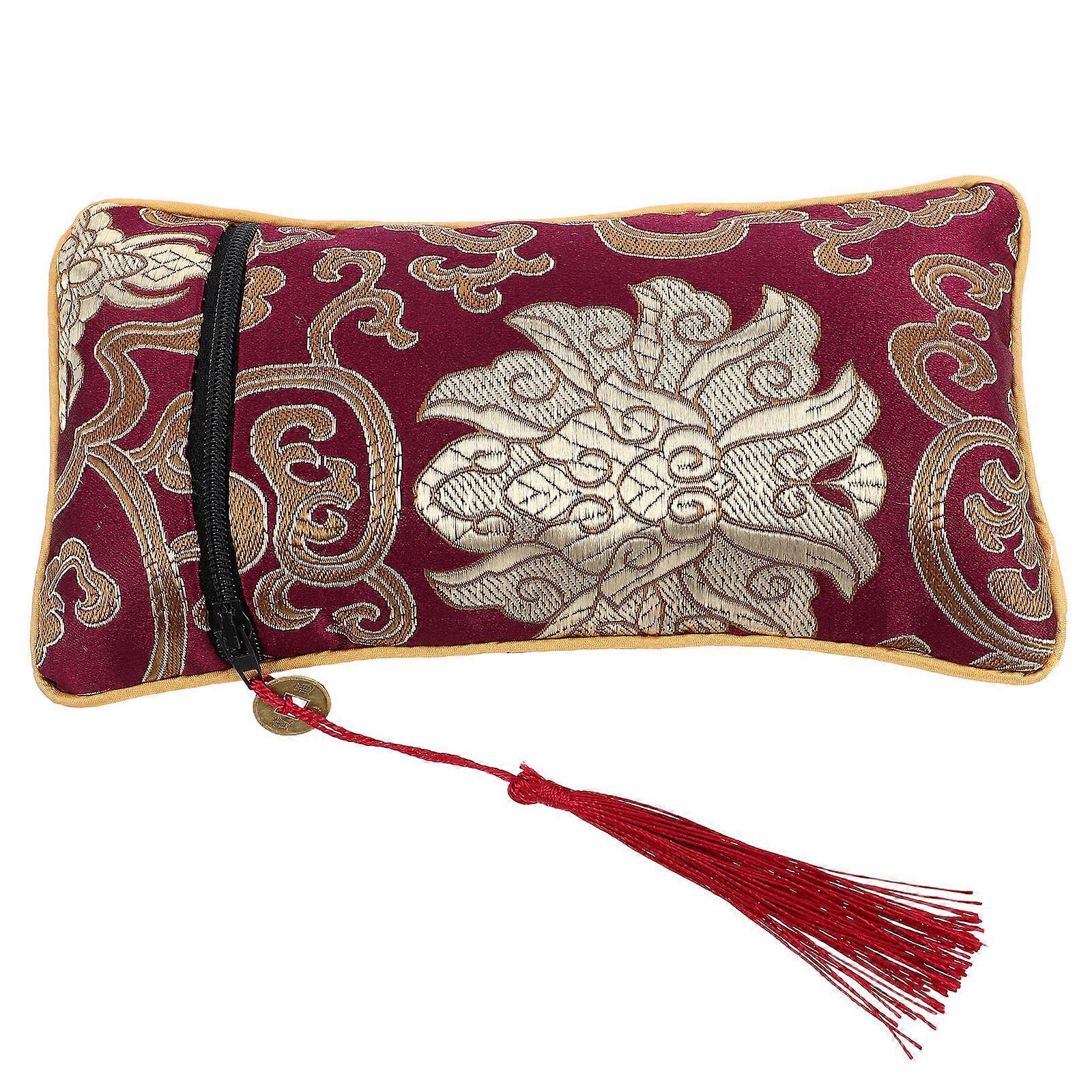 Multi Long Rectangular Scriptures Pouch for Storage Use Fabric Small Scripture Bag