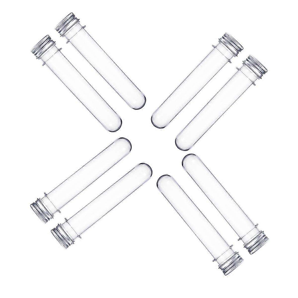 Test Tubes with Lids Plastic for Holding 6Pcs Clear Multi-Use Bottles
