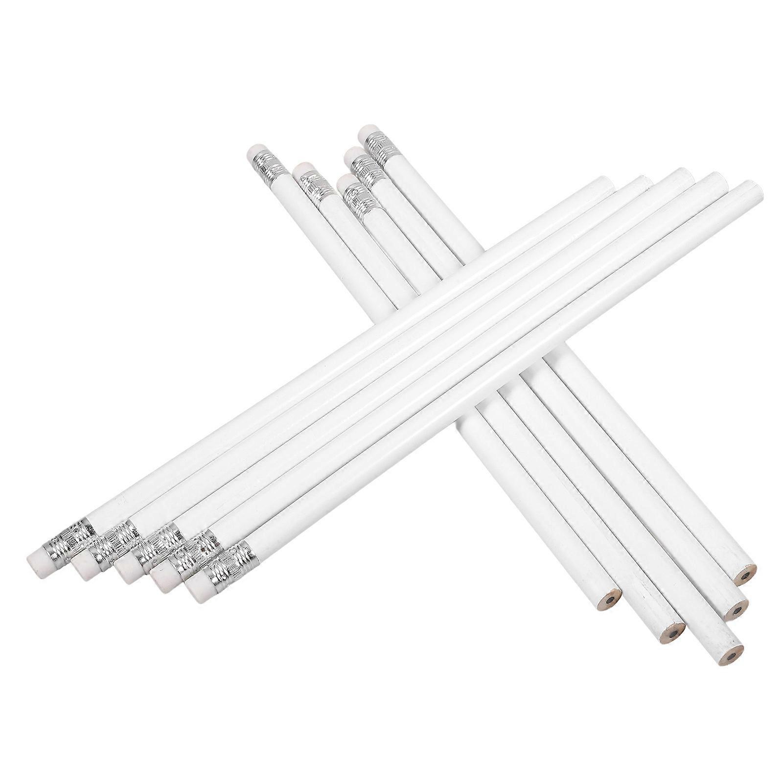 Construction Pencil White Mechanical Carpenter Pencil with 10Pcs for Marking