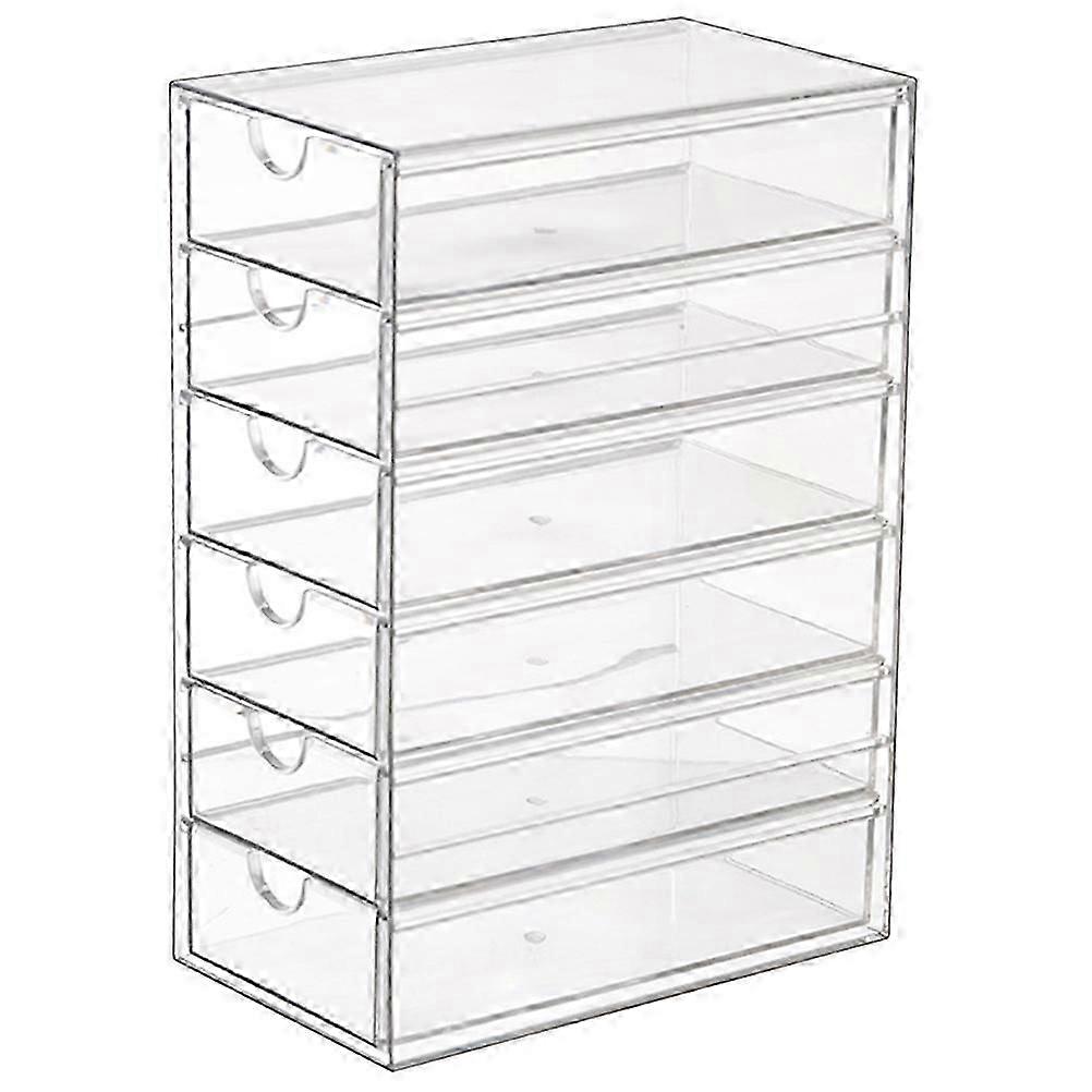 Desktop drawer storage box, multi-layer transparent storage box, multi-functional small ornament storage rack