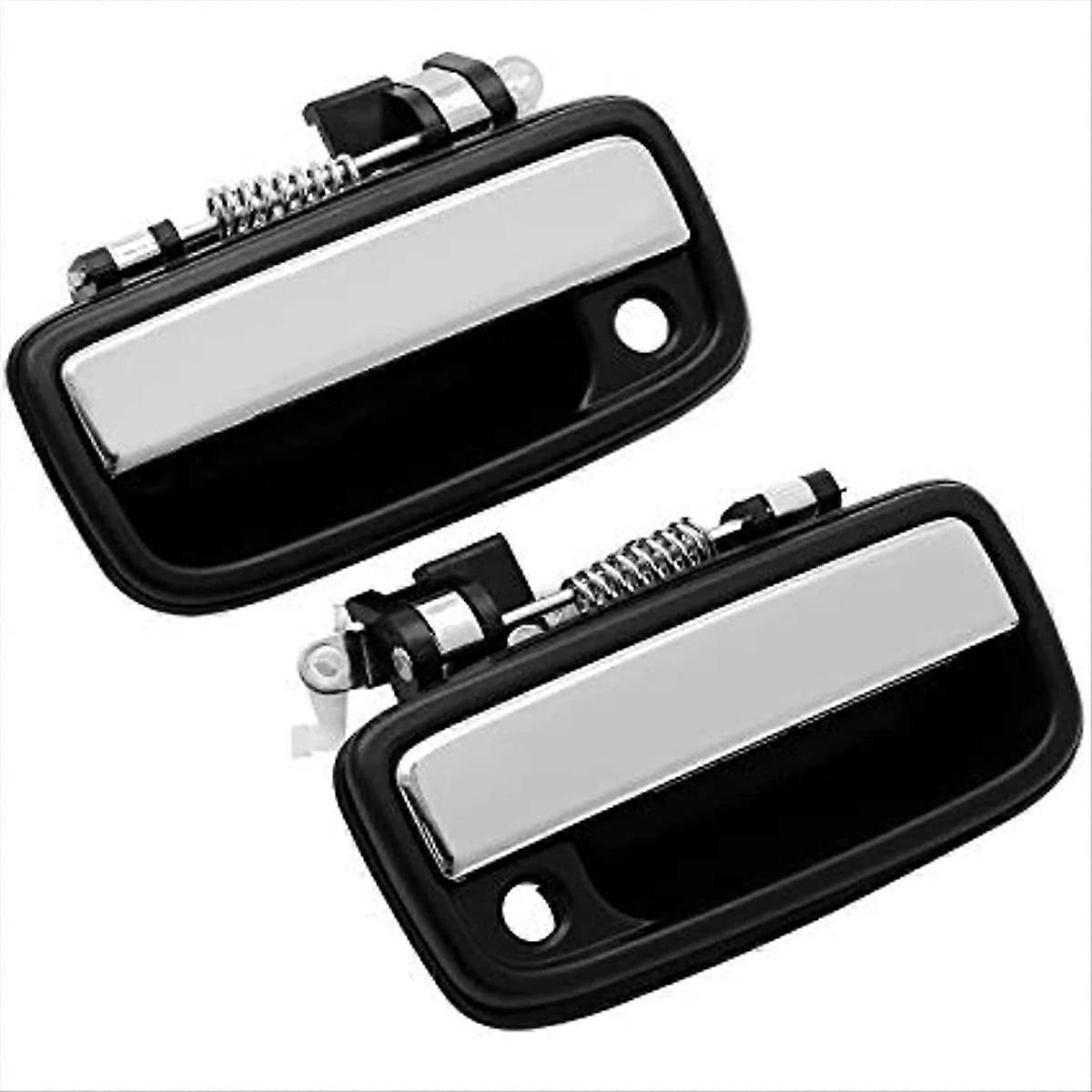 2Pcs Exterior Door Handle with Key Hole For Silver