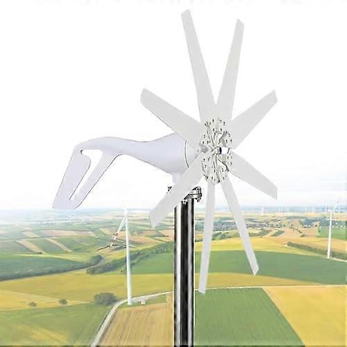 6000W Vertical Axis Wind Turbine Generator Kit 8Blade 12V Controller Low Wind Start Quiet OffGrid