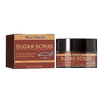 West Month Lip Scrub - Reduces Lip Lines, Nourishes Dry, Chapped Lips, Hydrating And Moisturizing Care Balm