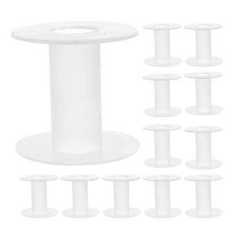 15 stks Lege Plastic Spoelen Voor Elastische Koorddraad En Lint Duurzame Draadspoelhouder Voor Ambachten En Sieraden Die Wit Maken