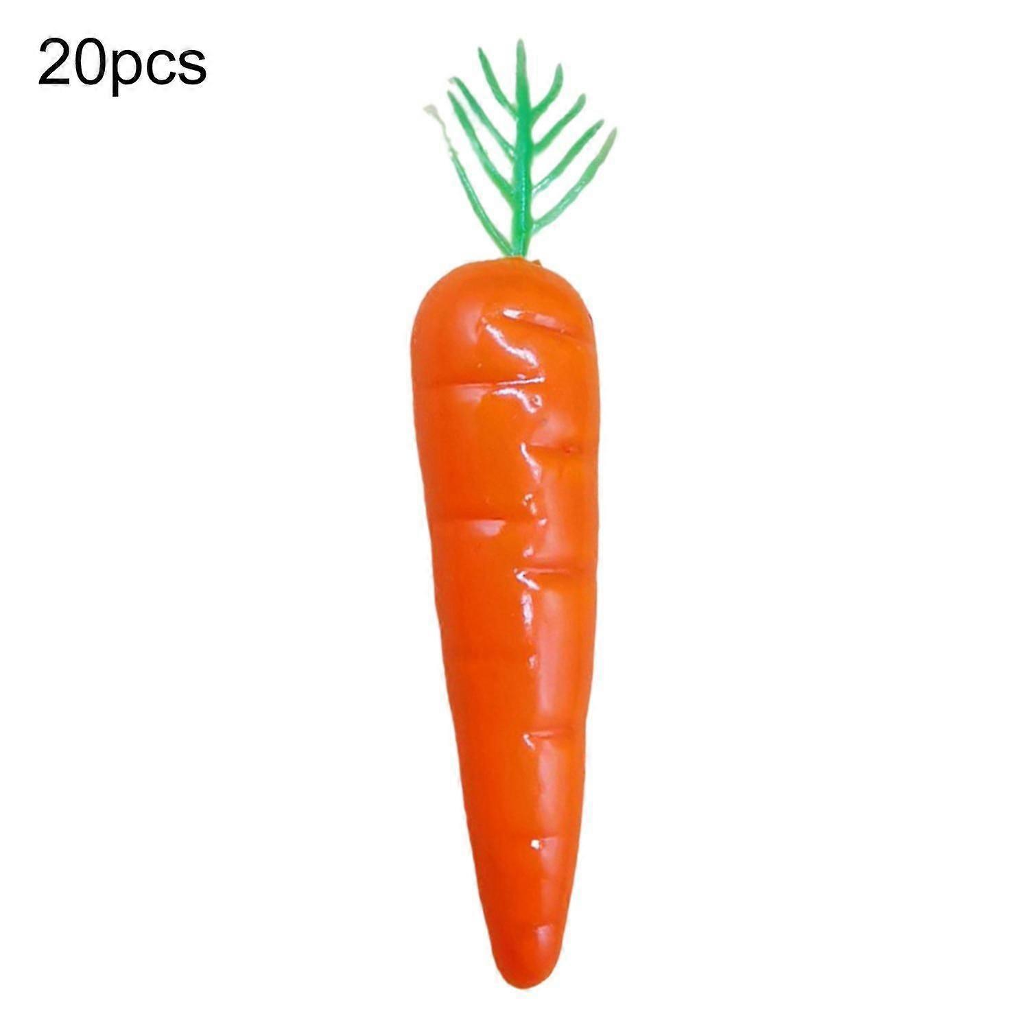 20Pcs/Set Easter Simulation Carrot Eye-catching Glittering Polystyrene Styrofoam Easter Bunny Decora