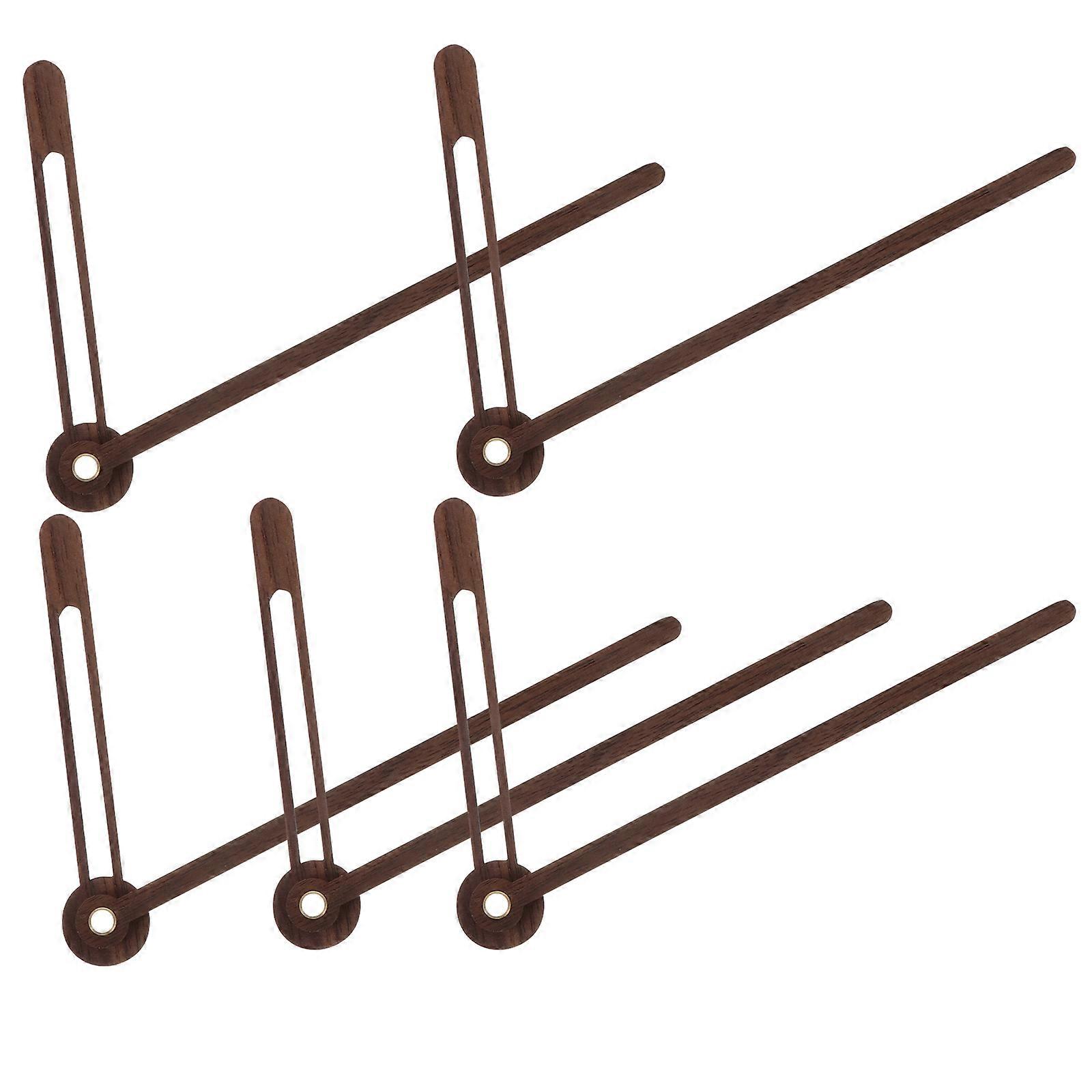 Wooden Clock Pointers Wood Clock Hands for Replacement 5Sets Pack