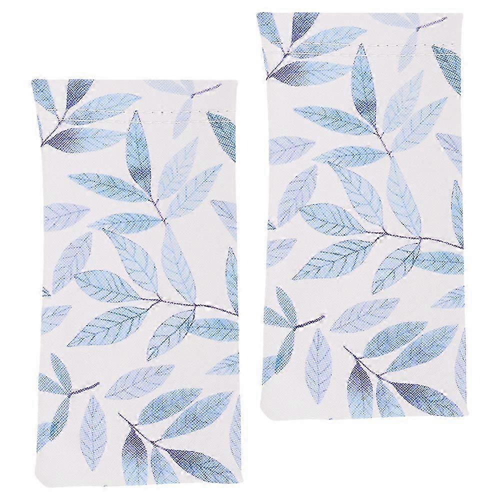 Glasses Case Sunglasses Pouch for Storage 2Pcs Practical PU Material Bag